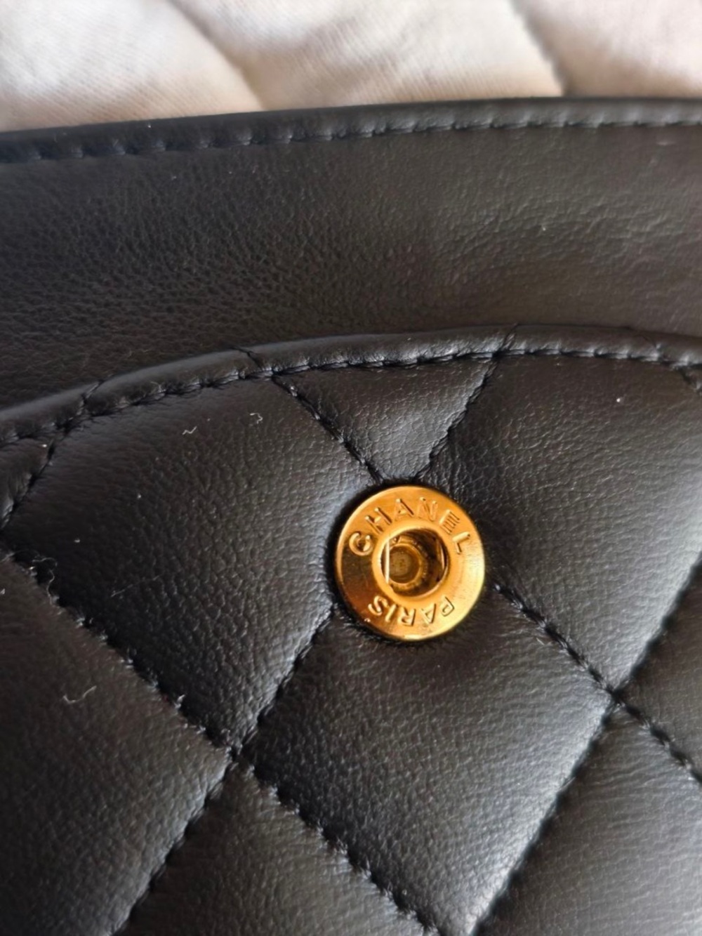 CHANEL Black Quilted Shoulder Bag with Gold Hardware - Picture 11 of 16
